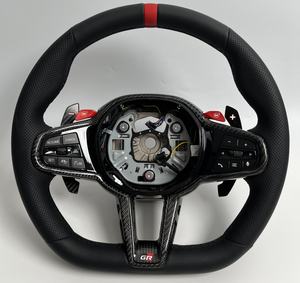 Volant de direction en fibre de carbone personnalisé pour Toyota GR Supra A90 A91 2020-2024, cuir perforé, volant de course - Product Image 2