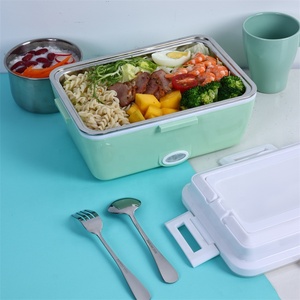 Fiambrera portátil de calefacción eléctrica aislada con <span class=keywords><strong>termo</strong></span> térmico autocalentable calentador de alimentos para oficina escuela camión coche al aire libre - Product Image 1