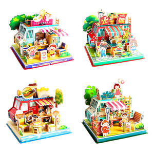 Mini kit de construction de magasin en Puzzle 3D pour enfants de 5 à 7 ans, jouet en papier unisexe, ensemble de jeu à assembler, cadeau éducatif pour enfants - Product Image 4