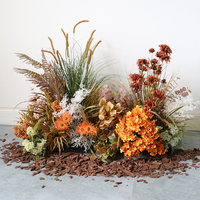 G-209 Composition florale artificielle automnale éclatante pour allée de mariage, toile de fond d'événement d'automne, vitrine de magasin et décoration de ferme