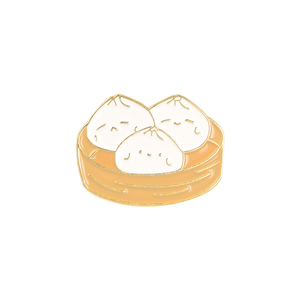 Broche de aleación con diseño de pequeño bollo al vapor de dibujos animados, pin de esmalte suave, precio de fábrica al por mayor, en stock - Product Image 5