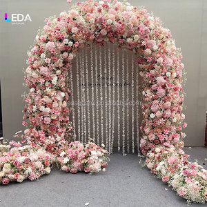 ซุ้มดอกกุหลาบสีชมพู LEDA รุ่นใหม่ล่าสุด แบบดอกห้อยระย้า สำหรับตกแต่งงานแต่งงานกลางแจ้ง ฉากหลังขอแต่งงาน ซุ้มดอกไม้วันวาเลนไทน์ - Product Image 4