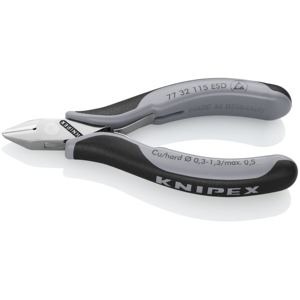 Cortador Diagonal Electrónico KNIPEX 77 32 115 ESD con Mangos Multicomponentes de 115 mm - Product Image 1