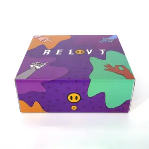 사용자 정의 로고 다채로운 하이 퀄리티 뚜껑과베이스 골판지 포장 종이 상단 및 하단 종이 보드 선물 상자