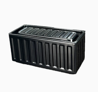 Boîte en métal personnalisée en forme de conteneur avec couvercle coulissant, étui de rangement en métal original pour emballage cadeau et collection