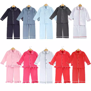 RTS Noël Enfants Blanc Blanc Pyjamas Ensemble Boutons <span class=keywords><strong>Renne</strong></span> Applique Pyjamas Correspondant Bébé Fille Nuit Robe Enfants Pjs2025 - Product Image 4