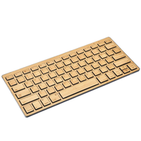 Keyboard ramping, papan ketik kayu bambu nirkabel USB Mini Bluetooth kantor Desktop Piano optik Piano akustik