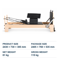Tendance 2026 : Reformer Pilates Commercial Portable en Bois d'Érable avec Ressorts Réglables pour l'Entraînement Professionnel en Studio