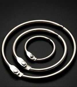 Mới Nhất Thiết Kế Kim Loại Cuốn Sách Ràng Buộc Vòng 15Mm Để 75Mm Bên Trong Đường Kính Đinh Tán Bài Chất Kết Dính Vòng Nickle Mạ Chất Kết Dính Nhẫn Chất Kết Dính Clip - Product Image 2