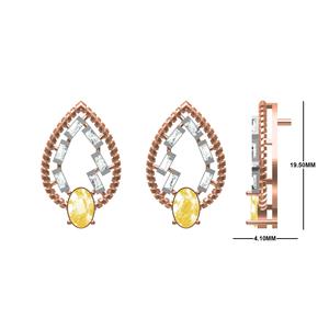 ชุดจี้เพชรและต่างหูทำด้วยมือสีทอง10K & 18K ชุดเครื่องประดับความงามในชีวิตประจำวันสุดหรูของขวัญที่ยั่งยืน - Product Image 6