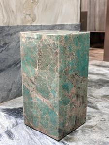 Socle en marbre vert moderne <span class=keywords><strong>Cube</strong></span> plaque de roche polie support de fleurs pour salon meuble <span class=keywords><strong>TV</strong></span> porche décoration de sol chambre Hall - Product Image 2
