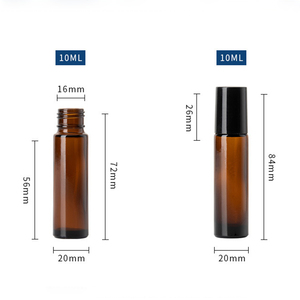 10ml cuộn trên hổ phách chai thủy tinh cho các loại dầu 10ml con lăn bóng tinh dầu <span class=keywords><strong>Frosted</strong></span> hổ phách Cobalt Nước hoa chai tròn - Product Image 6