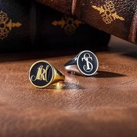 Nouveauté transfrontalière la plus vendue : Bague personnalisée avec nom en tungstène électroplaqué, style luxe léger européen