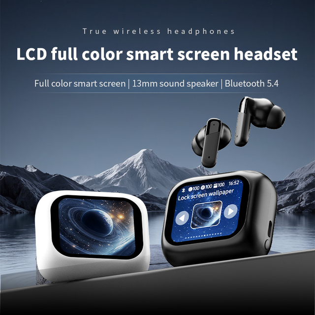 L09 Smart Touch Screen Wireless Earbuds HIFI Sound ANC+ENC Noise Reduction Factory Direct Wholesale OEM/ODM