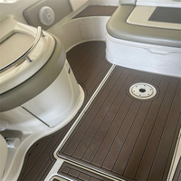 Tapis de pont en mousse EVA imitation teck pour plateforme de bain et cockpit de bateau Sea Ray 270 Sundeck 2005, style SeaDek MarineMat, auto-adhésif