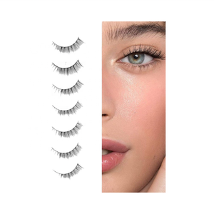 Pestañas tenues de aspecto natural de 10mm Pestañas pequeñas <span class=keywords><strong>falsas</strong></span> de tira completa Pestañas cortas para pestañas naturales con un aspecto natural - Product Image 2