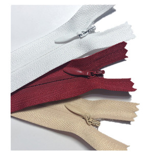 Fermeture éclair invisible en nylon JCC 354 à extrémité fermée, tête en forme de larme, pour vêtements et textiles de maison - Product Image 3
