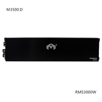 Amplificateur audio de voiture 1 canal classe D 3000W RMS MAX 12V Monobloc avec contrôle de niveau à distance pour subwoofer, stable 1/2/4 Ohm