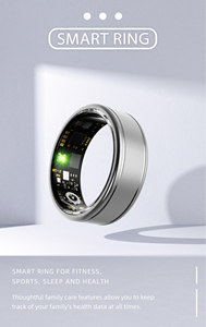 Bague connectée personnalisable R10 en acier allié, mesure de l'oxygène sanguin, contrôle par application, analyse de santé IA, personnalisée et fine - Product Image 2