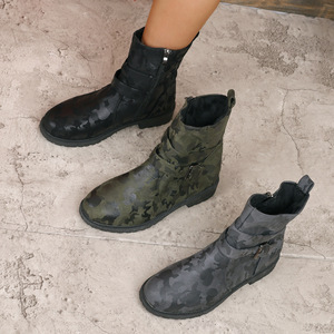 <span class=keywords><strong>Botas</strong></span> de Mujer Nuevas de Otoño, Talla Grande, con Cremallera Lateral, <span class=keywords><strong>Botas</strong></span> Cortas con Tacón Grueso, Estilo Británico - Product Image 4