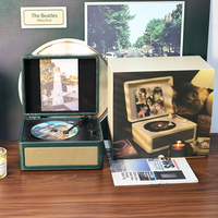 Lecteur CD portable rétro sans fil multifonction avec lecteur de carte USB et TF, mini cadeau, haut-parleurs alimentés par batterie de haute qualité sonore