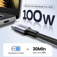 Câble de téléphone USB C UGREEN 100W, câble de charge rapide Type C, chargeur PD100W 5A QC4.0, câble de données USB à charge rapide pour iPhone Huawei