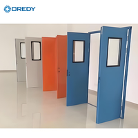 Porte de sécurité isolée coupe-feu en acier moderne OREDY, simple ou double battant, pour centres commerciaux et bâtiments commerciaux
