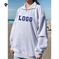 Vêtements de détente personnalisés F240292 ensembles pour femmes vêtements de sport à col roulé en éponge avec fermeture éclair ensemble sweat et short ensemble d'entraînement deux pièces