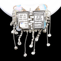Perles à strass robustes Magic Book, perles à trou droit pour stylos à perles, breloques de téléphone DIY, porte-clés et accessoires