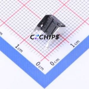 TC-6615-6.5-260G Tactile Switch Bent Lead Through Hole-4P,6x6mm Single Pole Single Throw Round Button 2.6N Right Angle Insert - Product Image 2