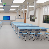 Table de laboratoire scolaire pour les études de chimie, de microbiologie, de physique et de biologie avec surface en résine époxy