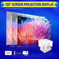 Projecteur LCD Mini Natif HY320Max 1080P 400 Lumens ANSI Mise au Point Automatique Correction Trapézoïdale Automatique BT5.4 WiFi6 Prise en Charge 8K Android 14 Home Cinéma