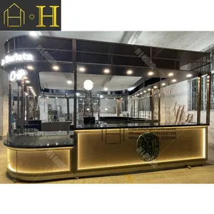 Coffee Shopping Kiosk Design Modern Retail Kiosk Coffee Cafe Display Showcase Coffee Shop Counter Furniture Showroom Coffee Shop Kiosk Design