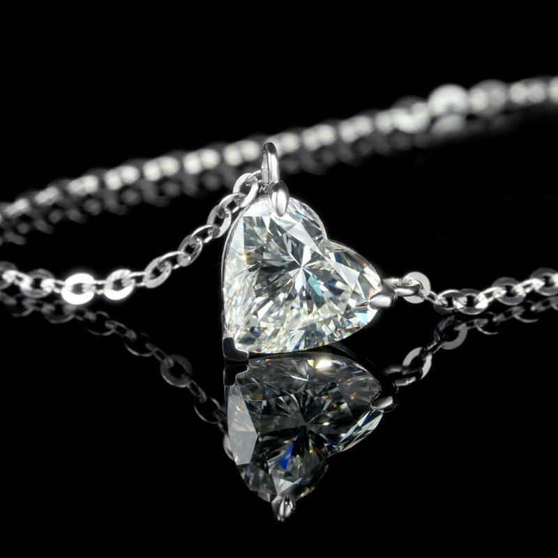 14k gold lab diamond necklace