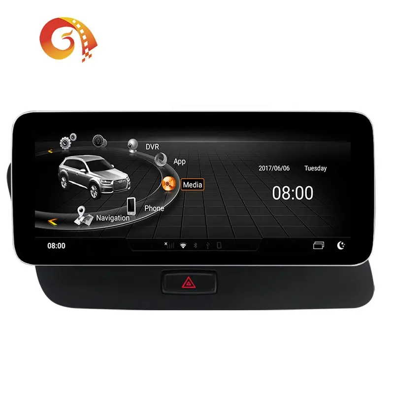 Layar Sentuh Auto Android 9.1 Stereo Mobil 4 Core, Radio Mobil Navigasi Gps Multimedia 4 + 64G untuk Audi Q5 2007-2019