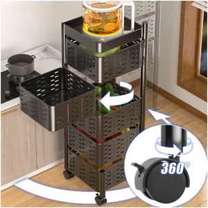 Estante de Almacenamiento Giratorio de 360 Grados para Cocina, Económico, de Acero al Carbono, en Oferta - Product Image 3