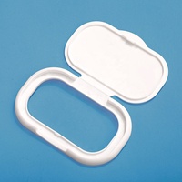 Couvercle à clipser anti-poussière pour lingettes humides et papier toilette, en plastique, de forme ovale, avec système de levage et de tirage, pour gants en nitrile