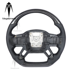 Volante de Fibra de Carbono para Land Rover <span class=keywords><strong>Defender</strong></span> 2020 2021 <span class=keywords><strong>2022</strong></span> 2023 2024, Volante de Cuero Perforado - Product Image 1