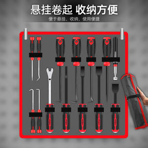 Jeu de tournevis pour joints d'étanchéité Hi-Spec, 14 pièces, outils à main en acier pour réparation automobile avec crochet et racloir - Product Image 4