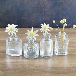 Wholesale Mini Glass Decorative Small Glass <strong>Flower</strong> Glass <strong>Vases</strong> Wedding Centerpiece Clear - Product Image 2