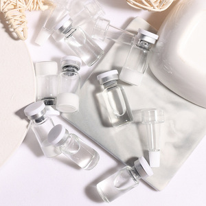 Flacon cosmétique portable sans aiguille pour renouvellement cutané, en borosilicate transparent, flacon jetable pour produits lyophilisés anti-rides - Product Image 2