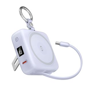 แบตสำรองไร้สายแบบพกพา 10000mAh พร้อมขาตั้งแม่เหล็กและช่องเสียบ Type-C สำหรับโทรศัพท์และนาฬิกา - Product Image 2