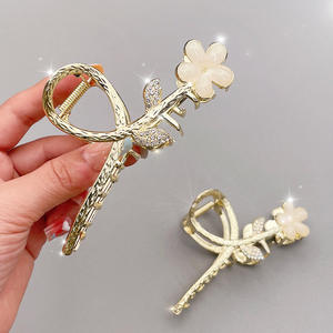 Accesorios para el Cabello con Diseño <span class=keywords><strong>de</strong></span> Ojo <span class=keywords><strong>de</strong></span> Gato y Flor, Elegantes y Personalizados - Pinza Grande <span class=keywords><strong>de</strong></span> Sujeción Fuerte para Coletas Gruesas o Finas, Diseño Único Antideslizante - Product Image 6