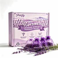 Sachets parfumés à la lavande faits à la main, à base de bourgeons de lavande séchés authentiques, parfum naturel à base de plantes, pochette décorative