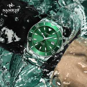 1Customized Luxury Men's Stainless Steel Mechanical Watch Water Resistant Pointer Dial <b>Chronograph</b> Fashion Hangzhou Movement - Product Image 3