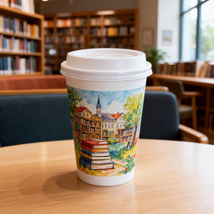Custom Printed Eco Friendly Disposable Kraft Paper Single Wall Cold Drink Hot Beverage Cup for Food <b>Takeaway</b> - Product Image 1