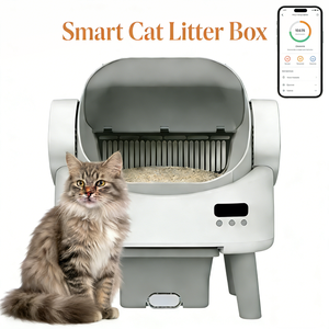Lettiera Intelligente Automatica per <span class=keywords><strong>Gatti</strong></span> da 68L, <span class=keywords><strong>Toilette</strong></span> Elettrica Autopulente per Animali Domestici con App, Prodotti in Plastica per <span class=keywords><strong>Gatti</strong></span>, Lettiera Intelligente per <span class=keywords><strong>Gatti</strong></span> - Product Image 1