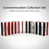 Tuiles de dominos en acrylique poli épais, personnalisées avec le drapeau de l'Irak, autres motifs de drapeaux et quantités personnalisées, 55x28x12mm, pour le team building