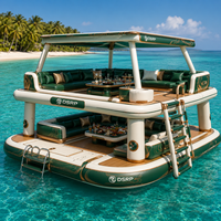 Plateforme flottante gonflable résistante aux intempéries pour moments de détente en eau côtière