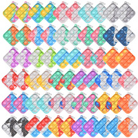 Porte-clés anti-stress innovant en forme de bulle pour la lutte contre les rats - Mini porte-clés en silicone à presser fabriqué en Chine Modèle MS-YSK-01